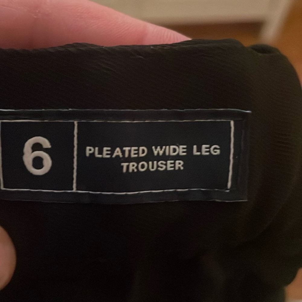 GAP Pleated Wide Leg Trouser Black Size 6